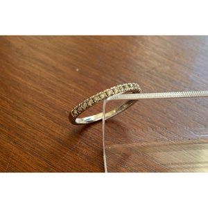10k White Gold .25ctw Diamond Ring Sz 6.75 Signed JTW Wedding Band